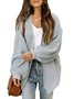 Others Casual Balloon Sleeve Wool/Knitting Cardigan