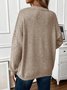 Crew Neck Casual Loose Sweater