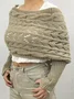 Shawl Regular Fit Vintage Acrylic Sweater