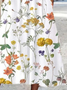 Crew Neck Regular Fit Vacation Dress With No