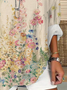 Women's Floral Print Spring V-Neck Casual Shirt