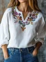 Casual Floral Cotton Shirt