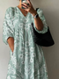 Women's Spring Floral Print Casual Dress