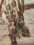 V Neck Vacation Dress With No Belt