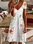 Cotton Hawaii Regular Fit Floral Dress With No