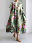 Casual Regular Fit Crew Neck Dress With No