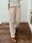 Casual Loose Plain Cotton Pants