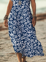 Women's Floral Print Casual V-Neck Short Sleeve Dress