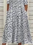 Women's Short Sleeve Summer As Picture Floral Printing Crew Neck Daily Going Out Casual Maxi H-Line Shift Dress Dress