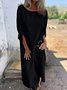 Casual Crew Neck Two-Piece Set