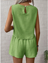 Women's Plain Daily Going Out Two-Piece Set Apricot Casual Summer Top With Pants Matching Set