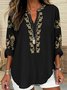 V Neck Floral Casual Shirt