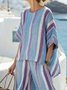 Casual Crew Neck Loose Two-Piece Set