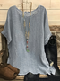 Women Plain Crew Neck Casual Short Sleeve T-shirt