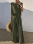 Crew Neck Plain Street Regular Fit Two-Piece Set