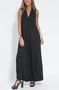 Women's Sleeveless Summer Khaki Plain Split Joint V Neck Daily Going Out Casual Maxi A-Line Fit & Flare Dress Dress