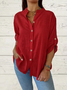 Women's Stand Collar Long Sleeve Shirt