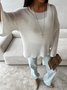 Off The Shoulder Cotton Loose Boho Sweater