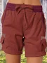 High Waist Women's Overalls Casual Pants Cotton And Linen Shorts Thin A-line Loose Wide-leg Shorts