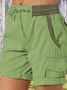 High Waist Women's Overalls Casual Pants Cotton And Linen Shorts Thin A-line Loose Wide-leg Shorts
