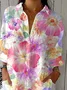 Casual Floral Shirt Collar Shirt