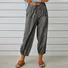 Women's  Elastic Waist H-Line Wide Leg Pants Daily Going Out Pants White Casual Split Joint Plain Spring/Fall Pants