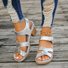 Leather Plain Casual Summer Sandal