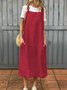 Casual Plain Spaghetti Maxi Dress