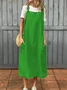 Casual Plain Spaghetti Maxi Dress
