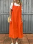 Casual Plain Spaghetti Maxi Dress