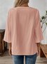 Casual Plain Crew Neck Shirt