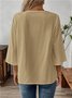 Casual Plain Crew Neck Shirt