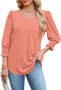 V Neck Casual Cotton Shirt