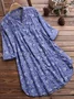 Women's Long Sleeve Shirt Spring/Fall White Floral Printing Stand Collar Daily Going Out Casual Top