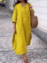 Casual Plain Crew Neck Maxi Dress
