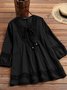 Women Floral Crew Neck Casual Long Sleeve T-shirt