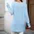 Women Plain Crew Neck Casual Long Sleeve T-shirt