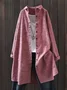 Women's Long Sleeve Shirt Spring/Fall Green Striped Split Joint Polyester Cotton Stand Collar Daily Going Out Casual Top