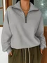 Cotton Casual V Neck Regular Fit Sweatshirt
