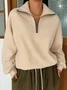 Cotton Casual V Neck Regular Fit Sweatshirt