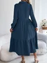 Cotton Casual Plain Regular Fit Dress With No