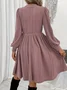 Plain Casual Dress With No