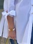 Women's Shirt Jacket Single-Breasted Temperament Commuting Solid Color Long-Sleeved Cotton Cardigan