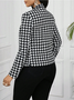 Stand Collar Casual Cotton Geometric Jacket