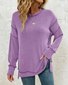 Plain Crew Neck Casual Sweatshirt