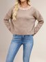 Autumn And Winter Round Neck Color Block Knitted Sweater Loose Versatile Pullover Sweater