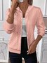 Autumn And Winter Solid Color Long-sleeved Knitted Zipper Hooded Sweatshirt Jacket