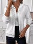 Autumn And Winter Solid Color Long-sleeved Knitted Zipper Hooded Sweatshirt Jacket