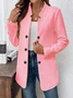 Simple Regular Fit Plain Blazer