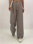 Women's  H-Line Wide Leg Pants Daily Going Out Pants Black-brown Casual Split Joint Plaid Spring/Fall Pants